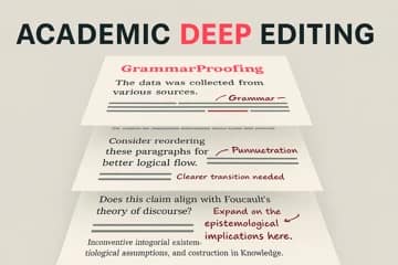 Academic deep editing logo that represents just one of our many premium services